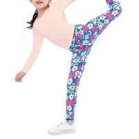 Daxin Youth Atletski gamaši Kids ples trčanje joga hlače vježbaju aktivne plesne tajice za djevojke