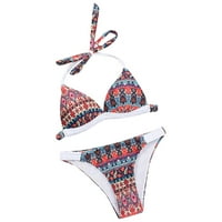 Hesxuno kupaći kostimi Bikini Ljetni ženski kupaći kostimi Dame Štampanje odjeće za plažu Bikini set