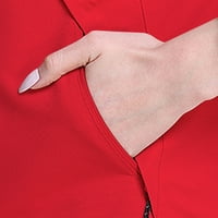 Dugi rukav Hpat toplinski topline padajuće jakne za žensko čišćenje crvene veličine 2xl