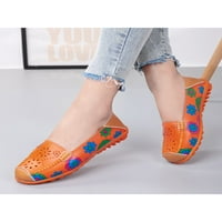 Gomelly dame casual cipele cipele stanovi na natikače etničke šetnje cipele žene žene žene narančasta