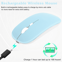 2.4GHz i Bluetooth punjivi miš za Mediapad 10. Bluetooth bežični miš za laptop MAC iPad Pro Računar