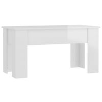 Aibeciy stol za kavu visoki sjaj bijeli 39.8 X19.3 X20.5 Dizajnirano drvo
