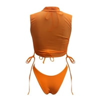Ženski kupaći kostimi visokog struka dva visokog struka bikinija za kupanje visokog kostim kupaćim kostima