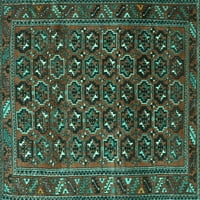 Ahgly Company Zatvoreni pravokutnik perzijski tirkizni plavi tradicionalni prostirke, 5 '7'