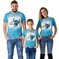 Lilo i Stitch Muška majica Torti okrugli vrat Tee Top Graphic Majica Christma Poklon za dječake i Day