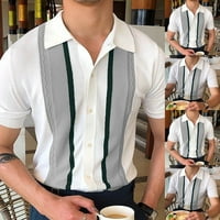 Umitay polo majice za muškarce Muški ljetni rever pleteni kratki rukavi majica za mušku majicu