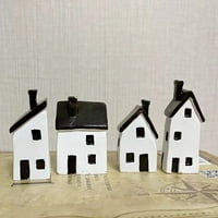 Betterz set kuće figurice Predivan samostojeći crtani crtani mikro pejzažni oblik kućne skulpture kućna