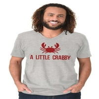 Little Crabby Cranky Ljetovanje za plažu V-izrez T Muškarci Žene Brisco Marke 3x