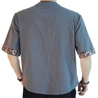 Voguele muns bluzu dugme dolje T košulje od pune boje Ljetni vrhovi dnevno trošenje Basic Tee Baggy