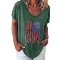 Žene smiješna grafika TEE majica Loot FIT Ljetni kratki rukav Ležerni dečko dečko posada izrez za neovisnosti