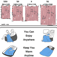 Striped cvjetni print baca s jastukom za krevet za krevet kauč za dnevni boravak kauč na razvlačenje