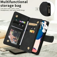 Circle iPhone Pro novčanik Case, elegantna PU kožna patentna torbica Case Magnetic Bucple Folio Flip
