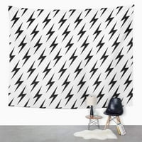 Vijak sa litarima Crni grombol stari vintage bljeskalica Bijela apstraktna zidna umjetnost Viseća tapiserija
