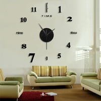 Frameless DIY zidni sat, veliki moderni 3D zrcalni zidni sat Naljepnica DIY Clock Kit za kućni dnevni