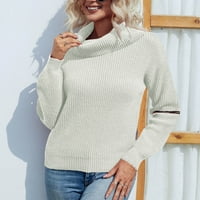 Labavi pad za jesenje za žene dugih rukava pulover patchwork labav duks džemper na vrhu prevelike džemper