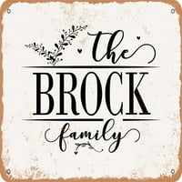 Metalni znak - Porodica Brock - Vintage Rusty Look
