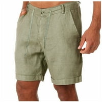 Muške kratke hlače Muške pletene šorc džepove struine casual posteljine pamučne hlače hlače kratke gumbe