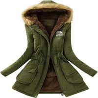 Dabuliu Winter Women Warm Jacket Ownewear kaput Slim zimski kaputi kaput s kapuljačom debeli zip jaknu zimski kaputi za žene