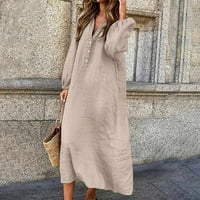 Lenago casual haljine za žene plus veličina modna zima casual dugačak dugih rukava s dugim rukavima