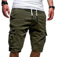 Xinqinghao Lounge kratke hlače muške ljetne casual plus veličina više džepnih alata za sportske kratke
