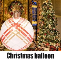 Svijetli PVC božićna kugla na naduvavanju Veliki vanjski ukrašen balon sa LED svjetlosnim daljinskim