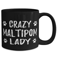 Luda maltipom dama šalica kafe smiješna pas mama poklon ideja