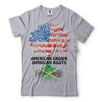 Jamaica košulja za zastavu Jamajka USA majica Jamajke korijene američke odrasle majice Patriotski pokloni