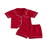 Musuos Toddler Baby Satin Silk Pijamas Set, dugme-down 2-komadno odjeća za spavanje PJS za djecu