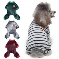 Prilično Comy Striped PET pidžami za pse kostim pasa kombinezon za pse štene za pseće kaput za pomeranske