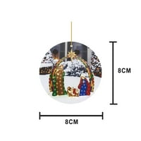 Hirigin božićni vješalica, keramički drv za viseći dekor ukras