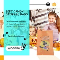 Postavlja Halloween Candy Paper Torbe za papir Halloween Papir poklon kesice papir tretiraju torbe sa