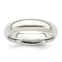 Čvrsta sterling srebrna udobnost veličine 12. obični klasični prsten za vjenčanje