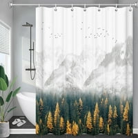 TRCompare vodootporne tkanine tuš za zavjese ostavlja bijelu brezu kupaonicu veliki 3D ekran za tuš