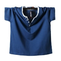 Paille muški ljetni vrhovi majica čvrste boje kratki rukav plus veličine T majice labavi molboli za