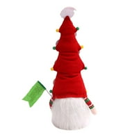 Božićni ukrasi za stol bez lica bez patuljaka lutka mini plišani božićni ukras privjesak privjesak ručno izrađeni šivanje zanata crvene boje