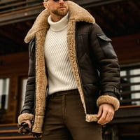 Muškarci Ležerne prilike, Zima Zguzdani hladni patentni patentni patchwork jakne kaputi Muški kaput