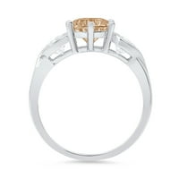 1.72CT okrugli šampanjac simulirani dijamant 18k bijeli zlatni godišnjica Angažmane kamene prstene veličine