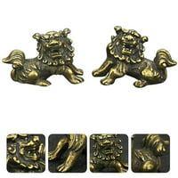 Rosarivae Pair Feng Shui Lion Dekoracija Bakreni lav ukrasni ukras Lav