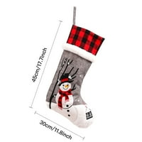 Hesxuno Božićni ukrasi Božićni crtani čarapi Dječji poklon čarapa Dekoracija rekviziti