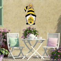 Lovehome Happy Bee's Day Sigurni znak Unutarnja na otvorenom Vrata Viseća ukras