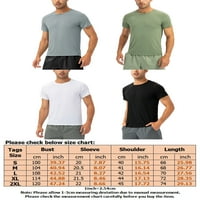HAITE MENS Quick Suha Solid Color Majica Jogger kratki rukav Ljetni vrhovi Sportski obični fitness Basic