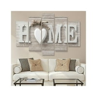Balems Sweet Home Sign-Moderna platna Zidno umjetnički dekor za spavaću sobu Dnevna soba, uokvireni,