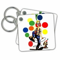3Droza Fun Clown - Ključni lanci, 2. po, skup od 2