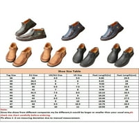 Tenmi Muške kožne cipele patentni patentni patentni cipeli za ručno šivanje gležnjače čizme Udobne čizme