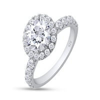 Moissnite zaručni prstenovi za žene vjenčani prstenovi 1,64ct d boja VVS klarity okrugla laboratorija