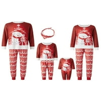 Peyakidsaa Božić Porodica Porodica Pajamas Snowman Sleep odjeća Romper Puppy Roditelj-Dječja noćna odjeća