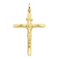 Jewels 14k Žuto zlato Christian Crucifi križni privjesak