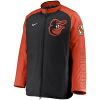 Muški Nike Black Baltimore Orioles Autentic Collection Dugout punog zip jakne