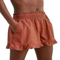 Zodanni Ženske kratke hlače Bermuda kratke vruće hlače Labavi mini pant na havajima Dno ljetna cigla