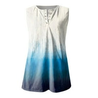 Ženska ljetna modna pera Ispiši uzorak bez rukava The Tank Term, Blue, XL